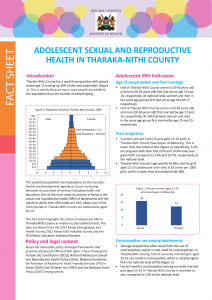 Adolescent Sexual and Reproductive Health in Tharaka Nithi County ...