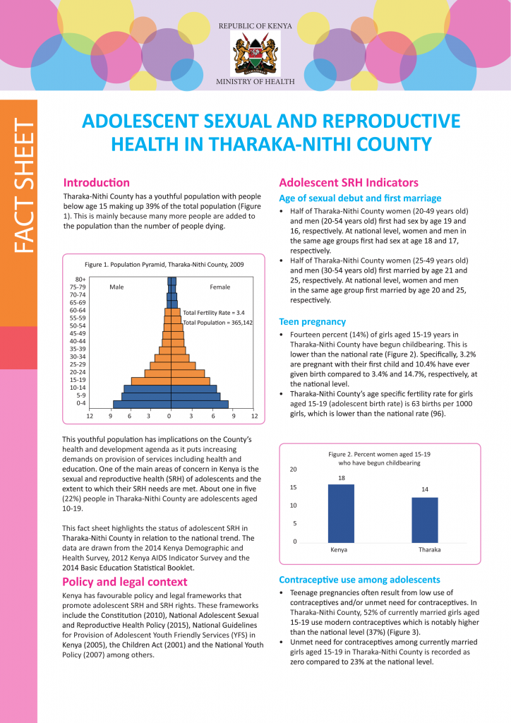 Adolescent Sexual And Reproductive Health In Tharaka Nithi County