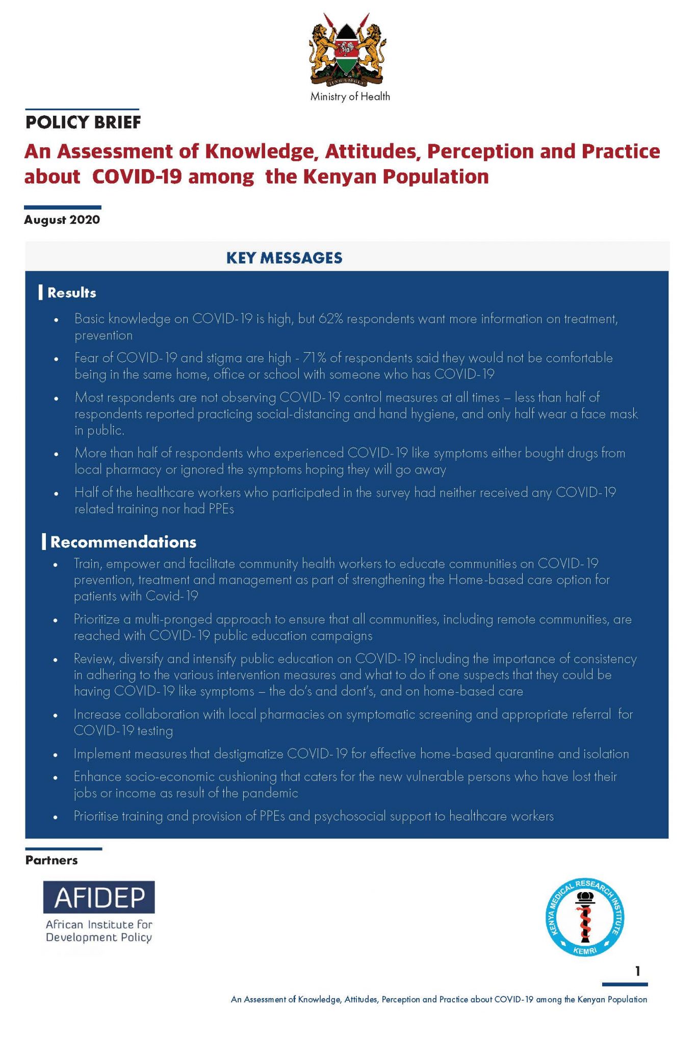 An Assessment of Knowledge, Attitudes, Perception and Practice about ...